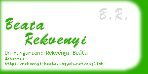 beata rekvenyi business card