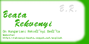 beata rekvenyi business card